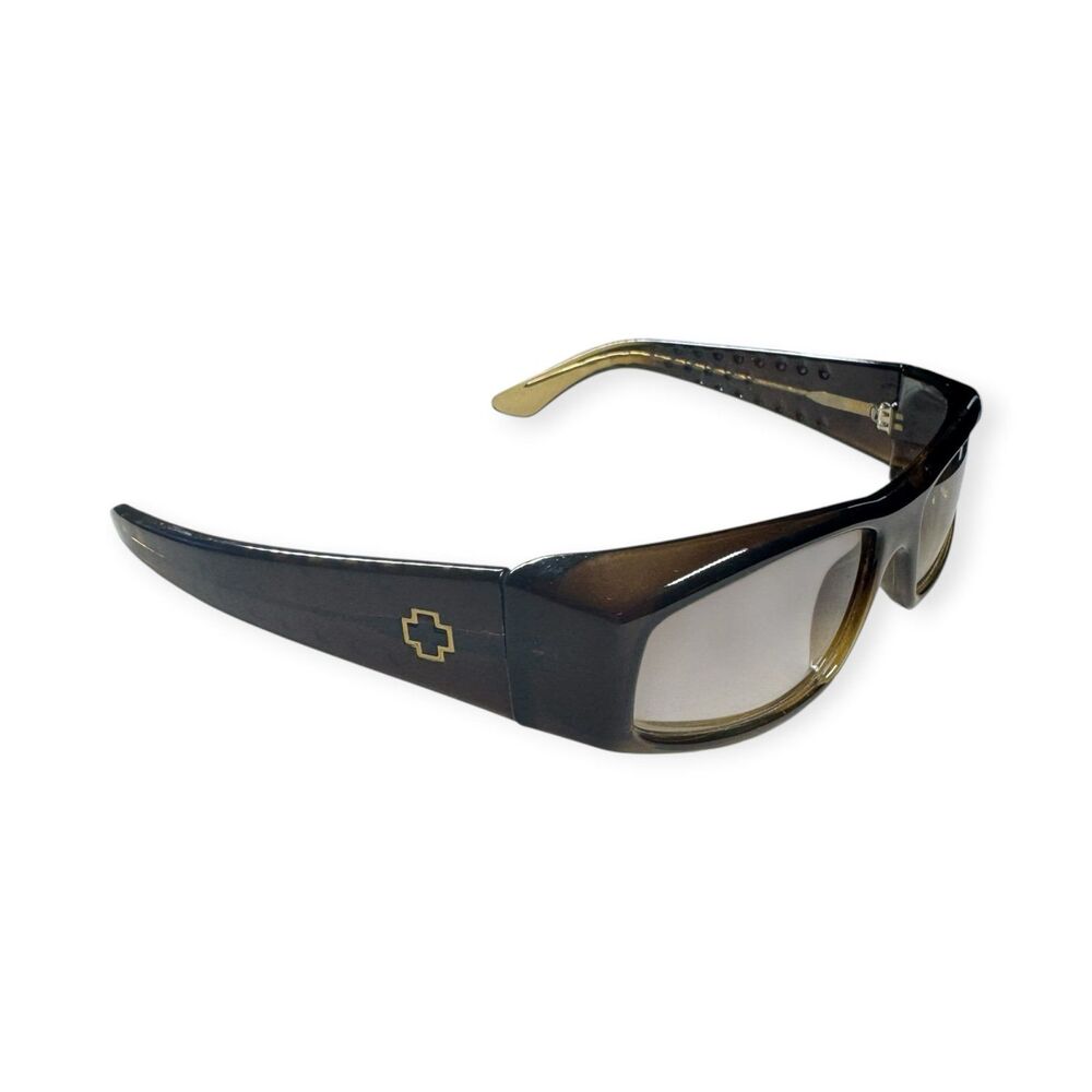 Spy Optic Logan Brown Sunglasses Wrap Y2K Brown Lenses